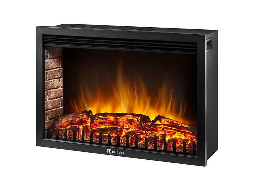 Каминокомплект Electrolux Forte Wood 30 с очагом EFP/P-3020LS камень коричневый, шпон темный дуб