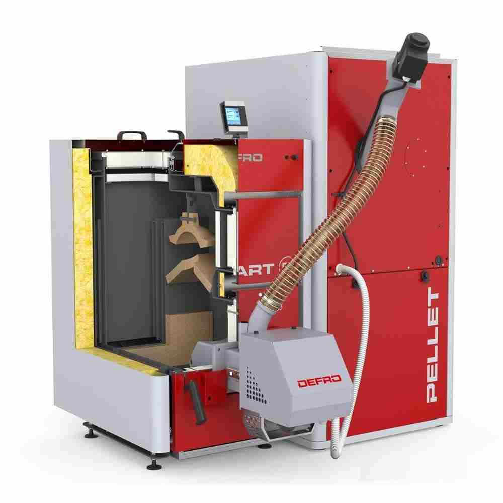 Напольный твердотопливный котел Defro Smart Ekopell 38