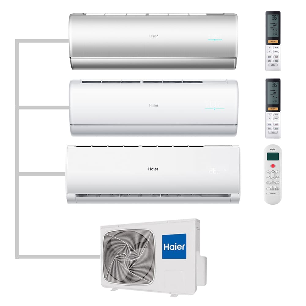 Мульти сплит-система настенная Haier AS35S2SJ2FA-S / AS35S2SJ2FA-W / AS09TS6HRA-M / 3U70S2SR5FA Inverter