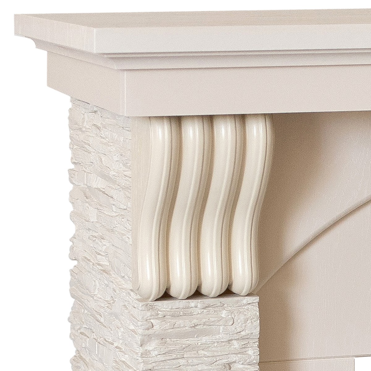 Электрокамин RealFlame  Corfino WT с очагом Majestic Lux Brass