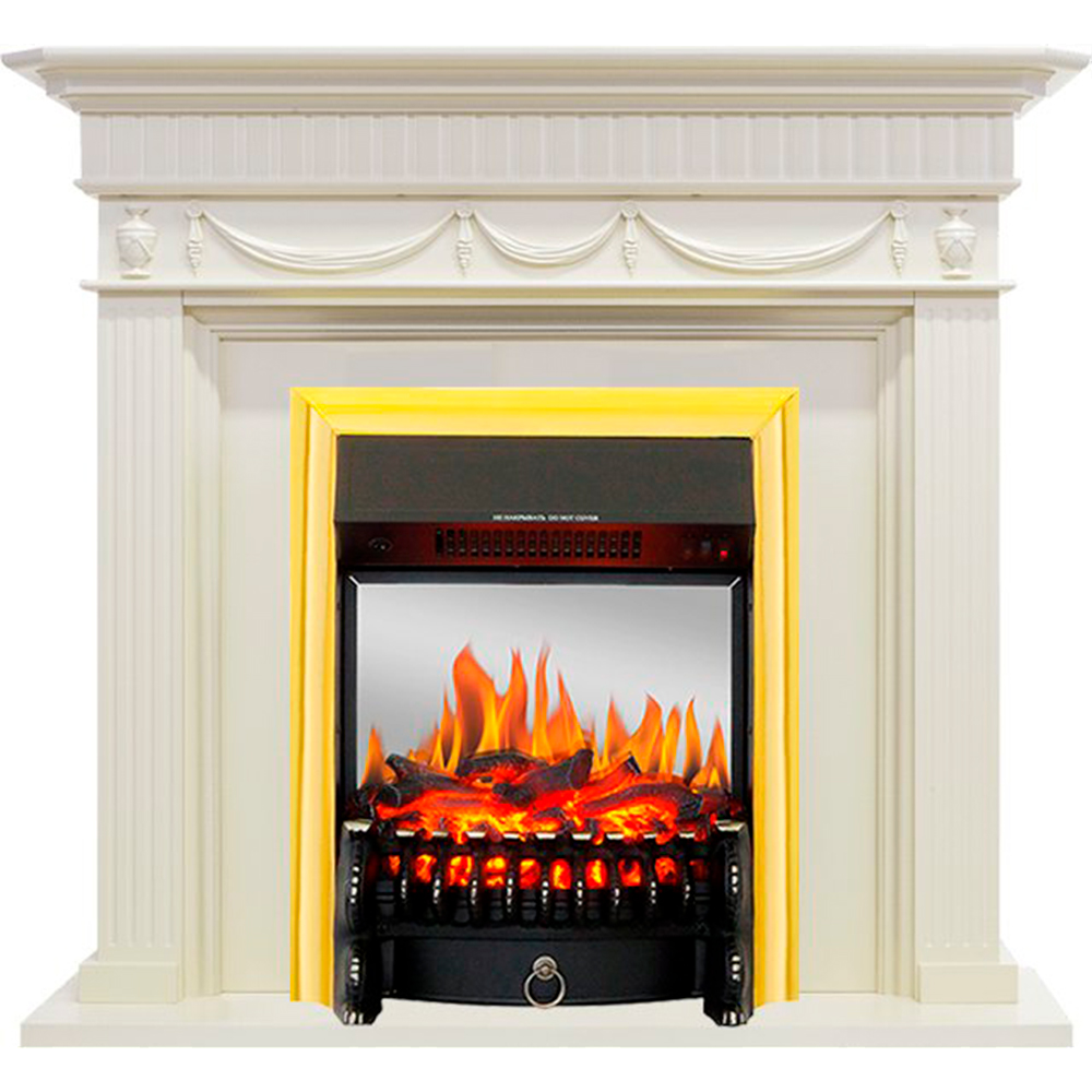 Каминокомплект Royal Flame  Corfu - Слоновая кость с очагом Fobos FX M Brass