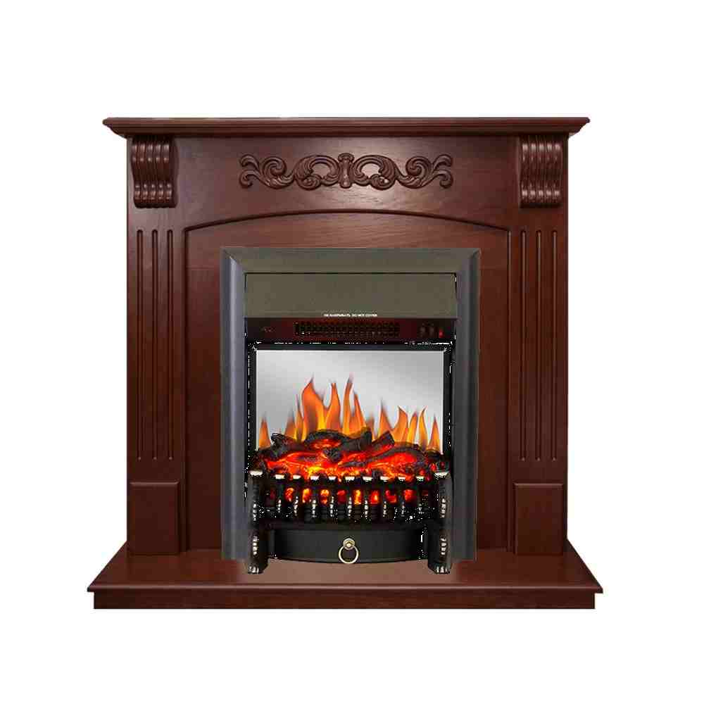 Каминокомплект Royal Flame  Sorrento угловой - Орех с очагом Fobos FX M Black