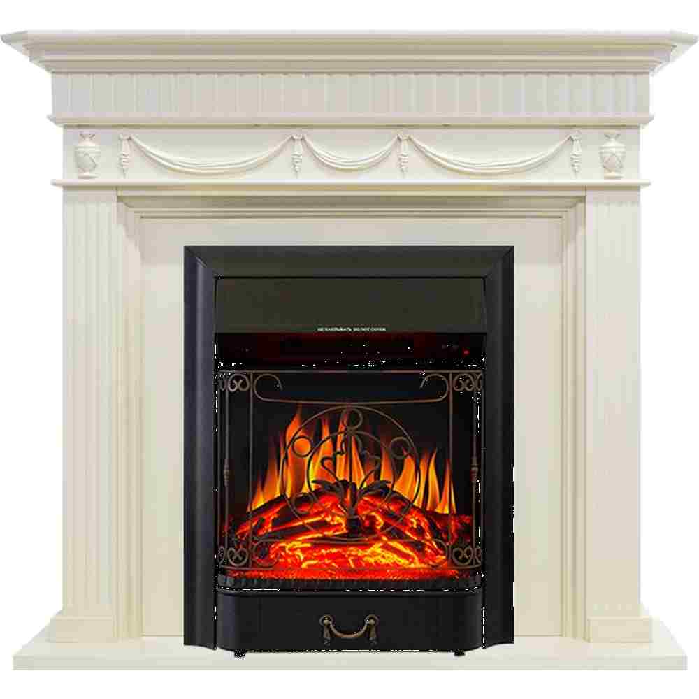Каминокомплект Royal Flame  Corfu - Слоновая кость с очагом Majestic FX Black