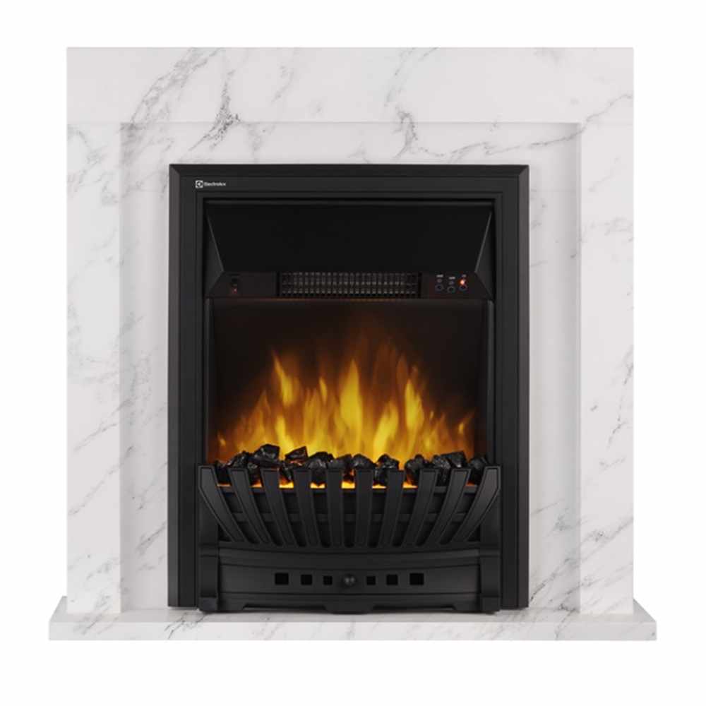 Каминокомплект Electrolux Simple Classic с очагом Classic EFP/P-1020LS белый мрамор