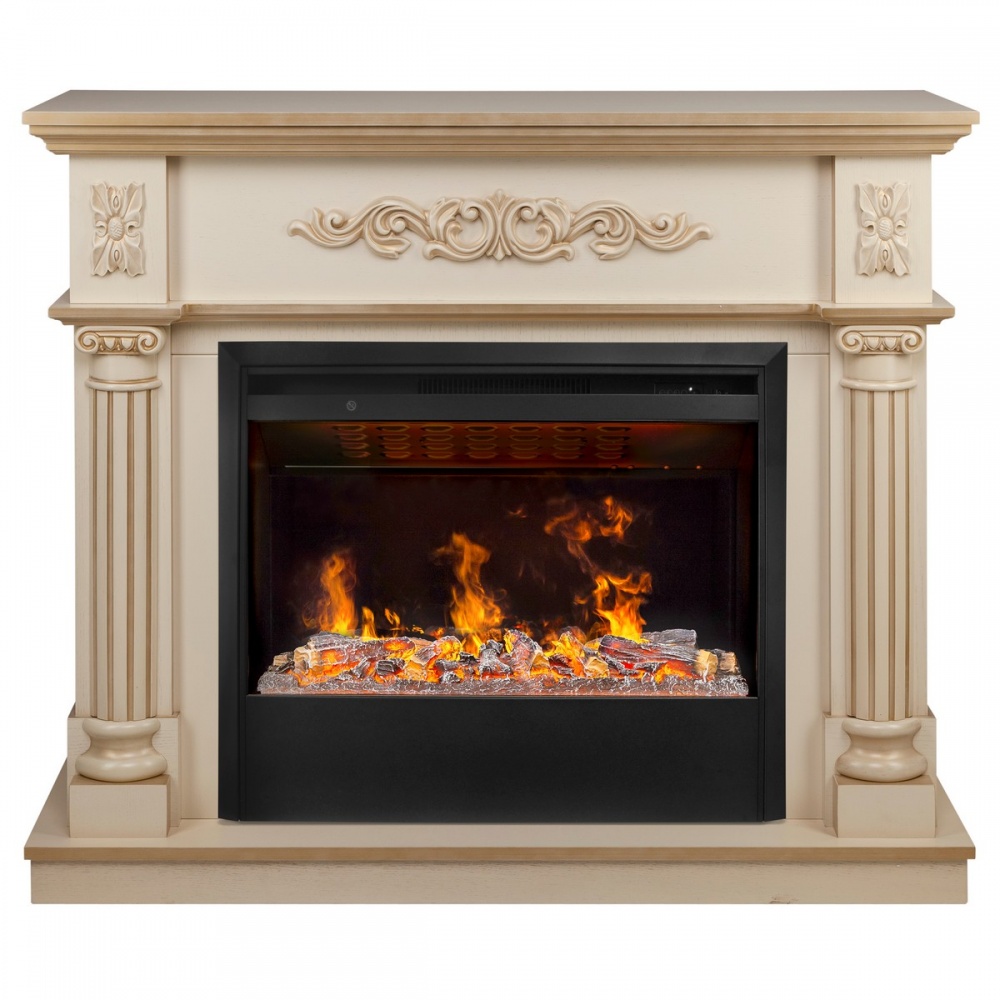 Электрокамин RealFlame  Silvia 26 WT-619G с очагом 3D Helios 26 SBG