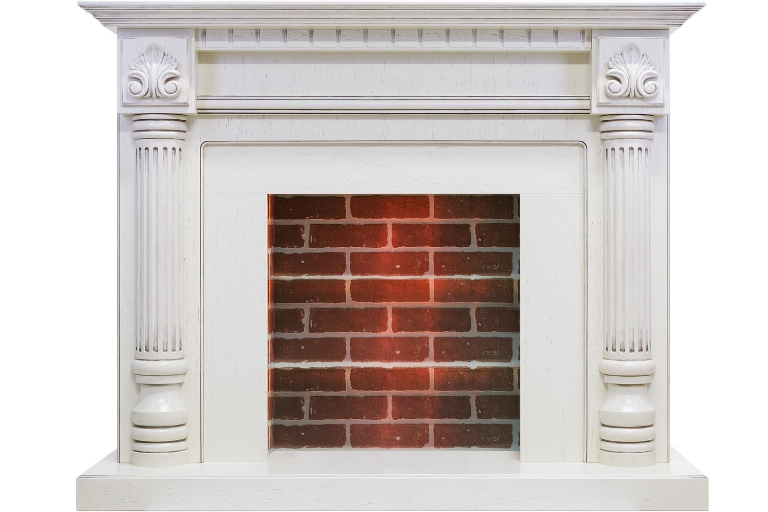 Каминокомплект Dimplex Edinburg - Слоновая кость / Кирпич с очагом Juneau