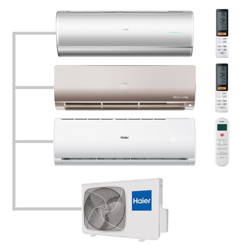 Мульти сплит-система настенная Haier AS35S2SJ2FA-S / AS35S2SF2FA-G / AS12TS6HRA-M / 3U70S2SR5FA Inverter