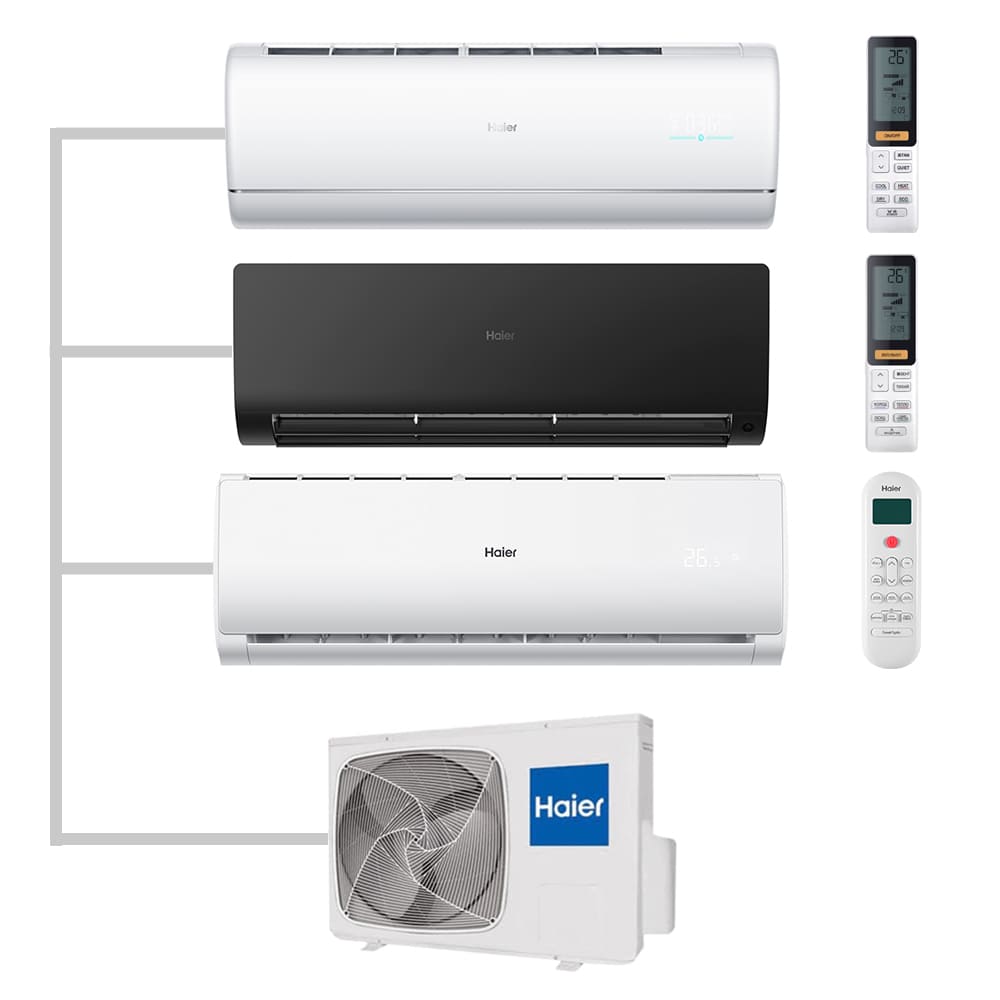 Мульти сплит-система настенная Haier AS35S2SJ2FA-W / AS35S2SF2FA-B / AS09TS6HRA-M / 3U70S2SR5FA Inverter