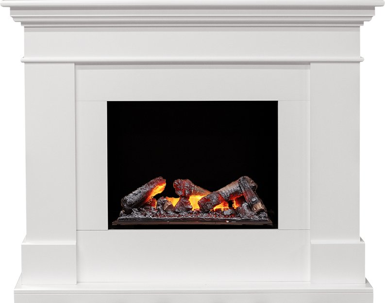 Каминокомплект Dimplex California - Белый (Глубина 380) с очагом Cassette 600 NH