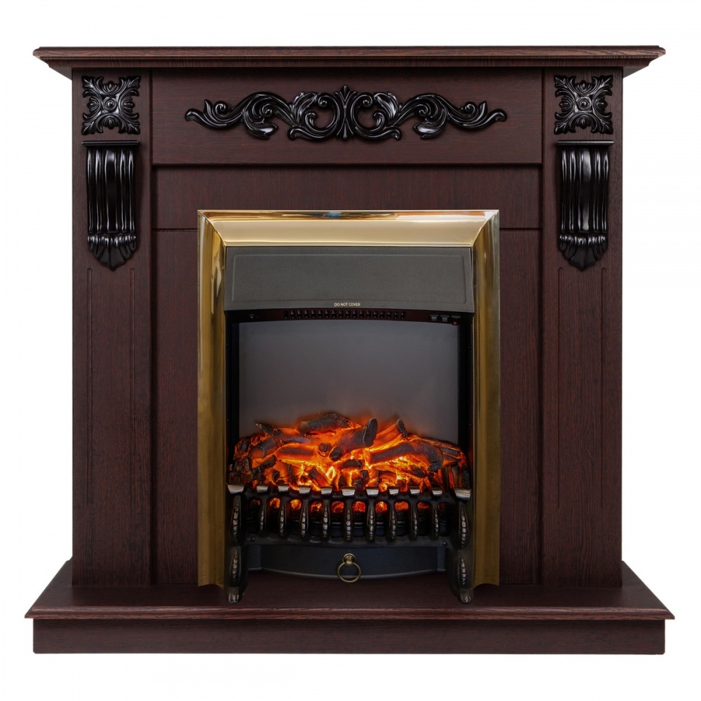 Электрокамин RealFlame  Dominica DN с очагом Fobos Lux Brass