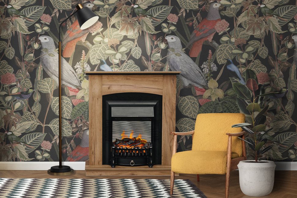 Каминокомплект Royal Flame Barcelona Дуб табачный c очагом Fobos FX M Black