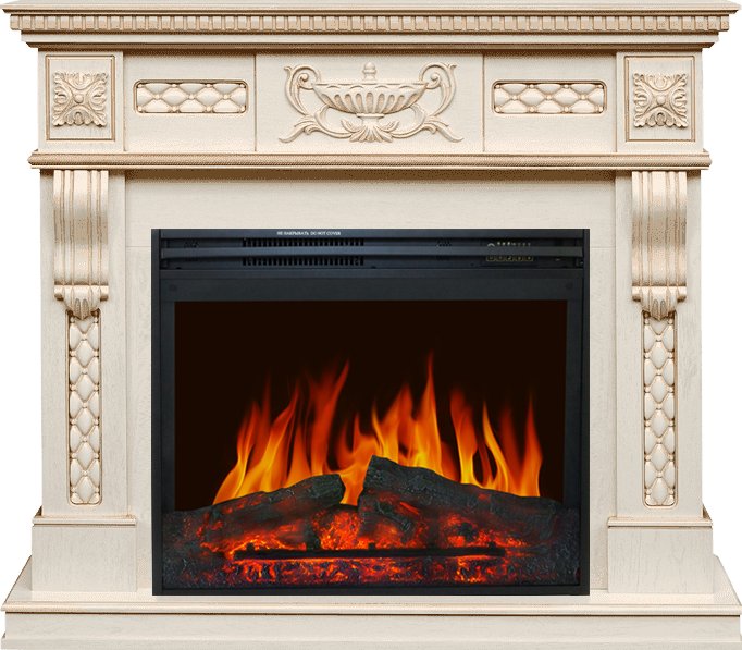 Каминокомплект Royal Flame  Corsica - Слоновая кость с патиной с очагом Jupiter FX New