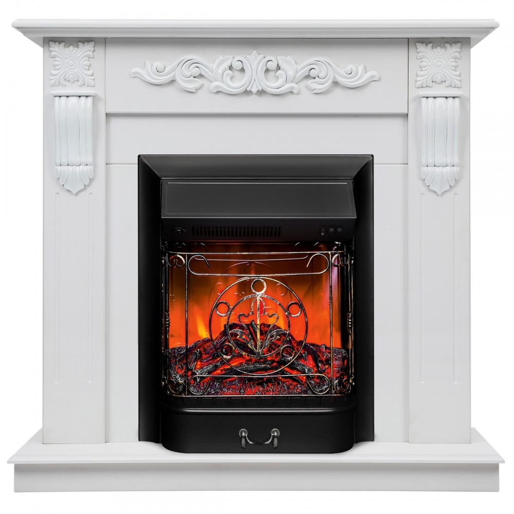 Электрокамин RealFlame  Dominica WT с очагом Majestic Lux Black
