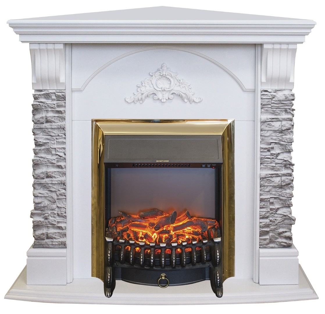 Электрокамин RealFlame Athena Corner  WT GR с  Fobos Lux S BR