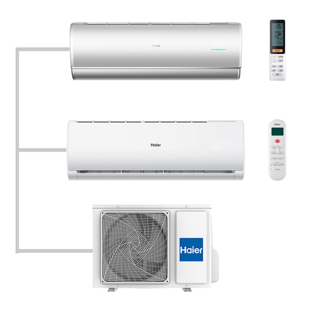 Мульти сплит-система настенная Haier AS25S2SJ2FA-S / AS09TS6HRA-M / 2U40S2SM1FA Inverter