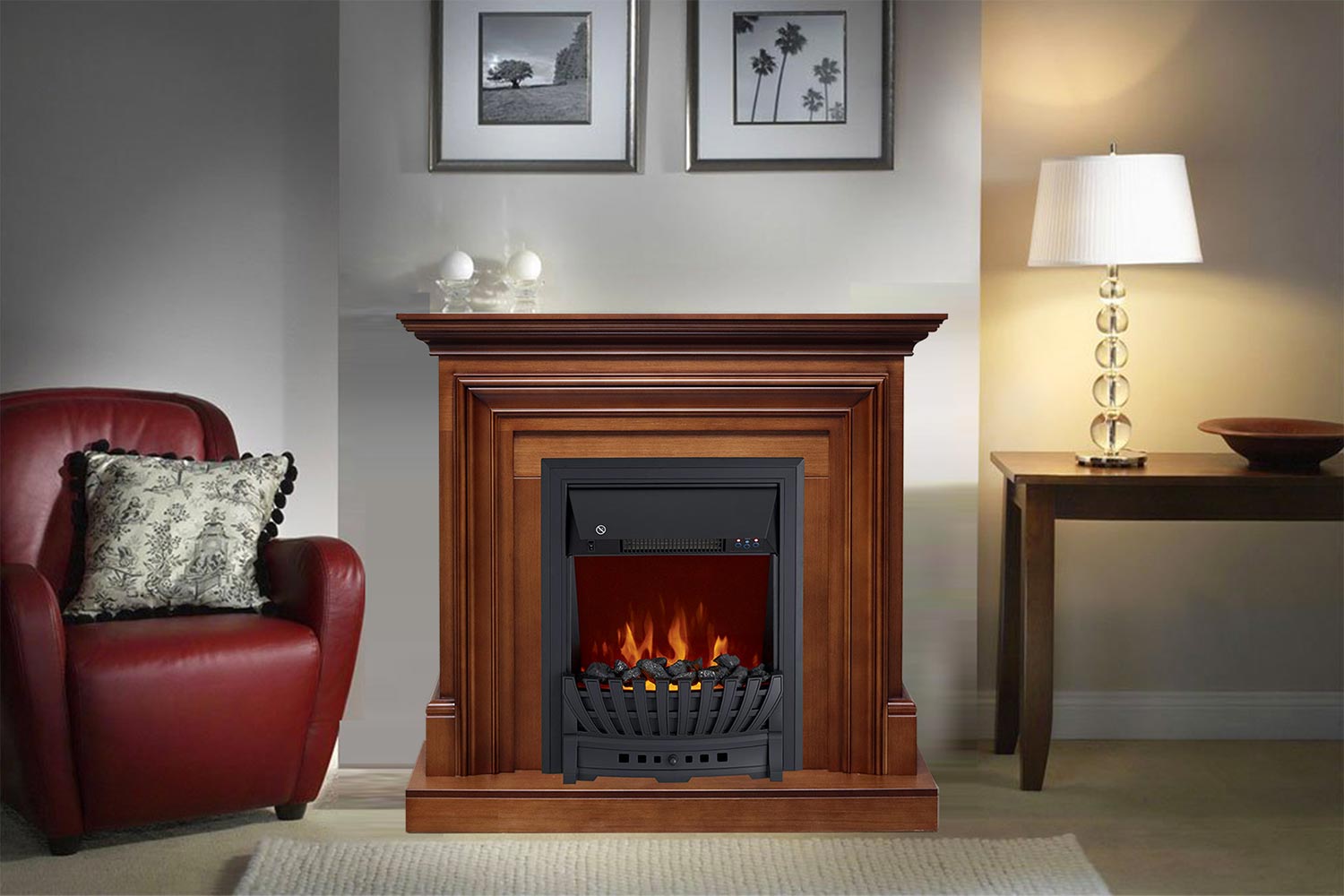 Каминокомплект Royal Flame  Bradford - Белый с очагом Aspen Gold