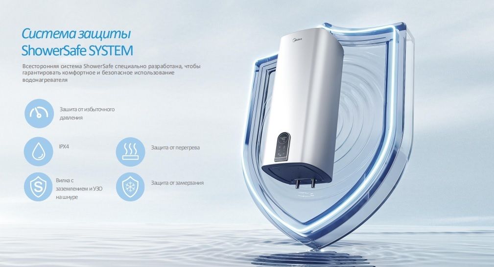 Электрический накопительный водонагреватель Midea MWH80-20SQD-OCEAN