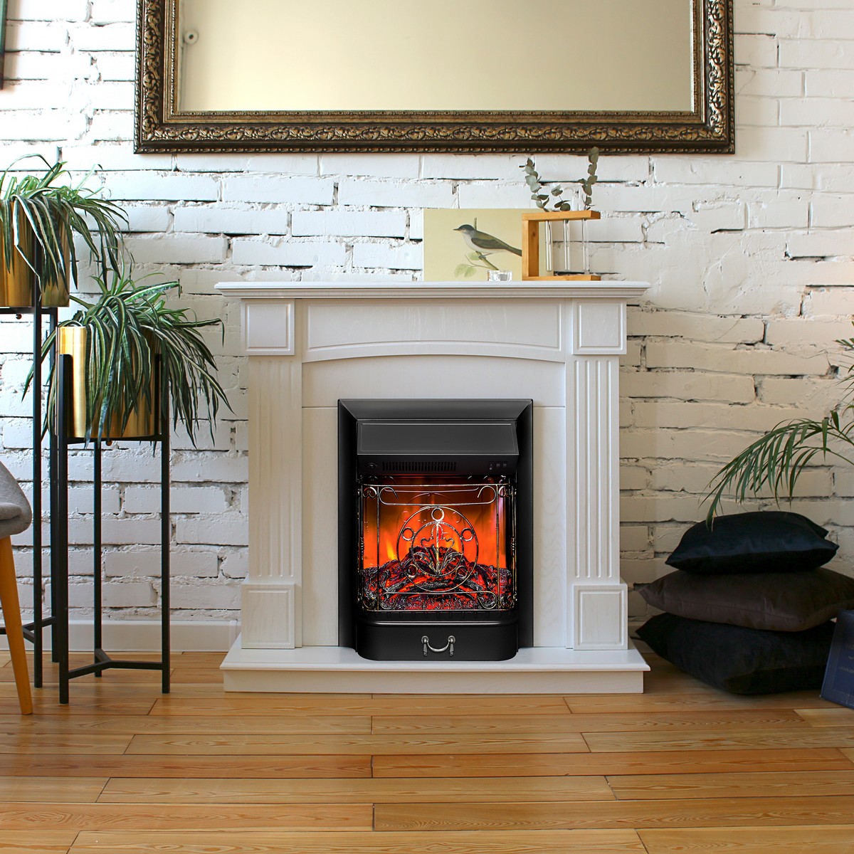 Электрокамин RealFlame Andrea WT с очагом Majestic Lux Black