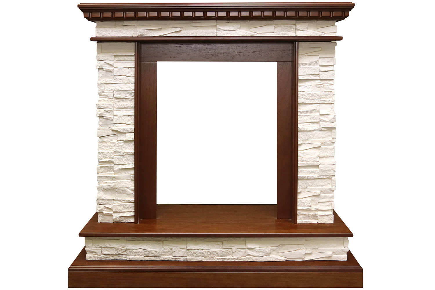 Каминокомплект Royal Flame  Calgary - Дуб / Сланец белый с очагом Majestic FX M Brass