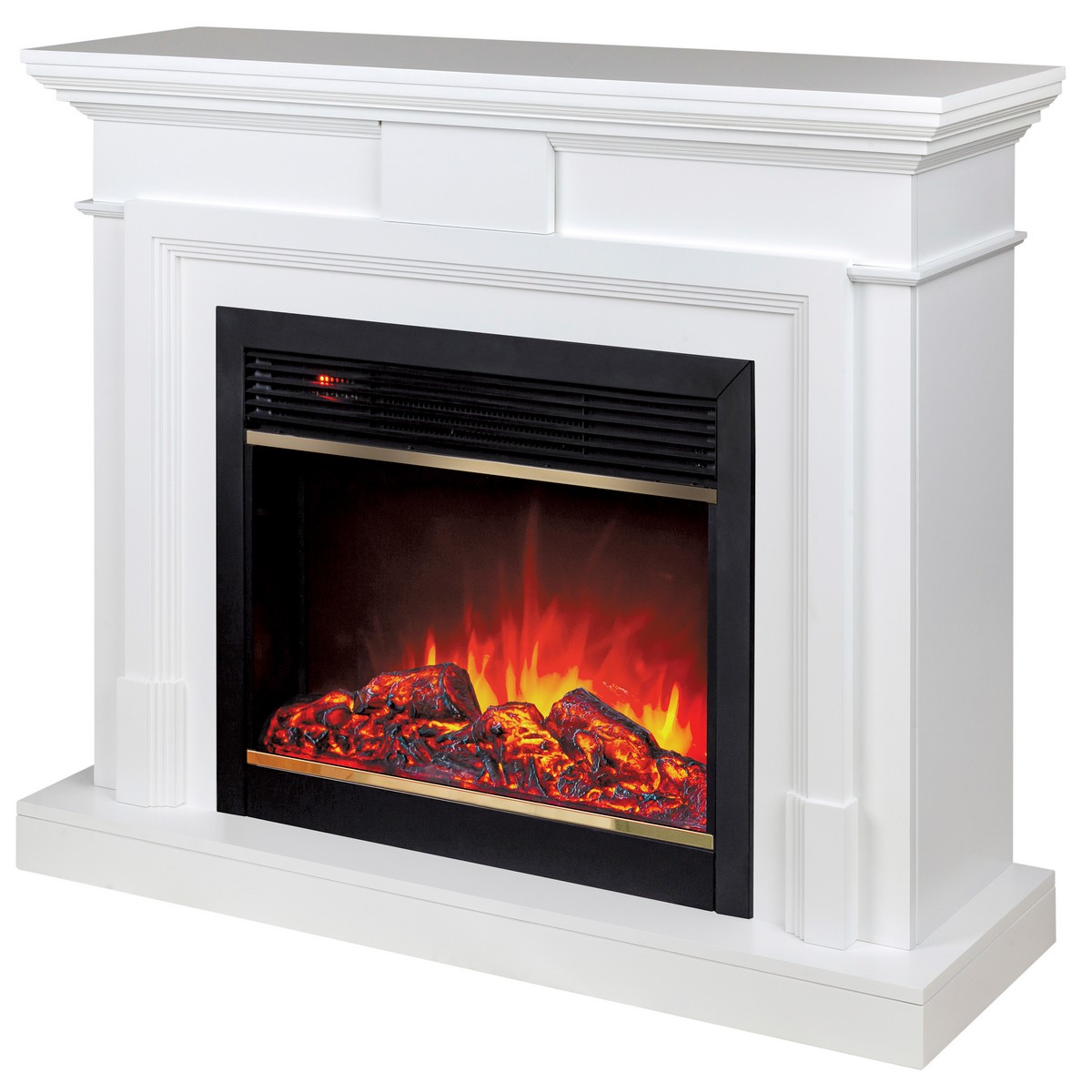 Электрокамин RealFlame  Marco 25,5/26 WT с очагом Moonblaze Deluxe Brass