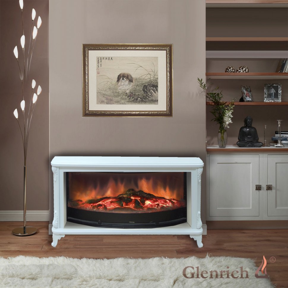 Каминокомплект Glenrich Версаль Rondo S86 белый