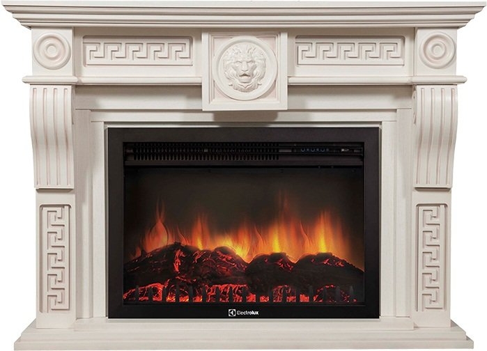 Каминокомплект Electrolux Vittoriano 30 с очагом EFP/P-3020LS белёный дуб