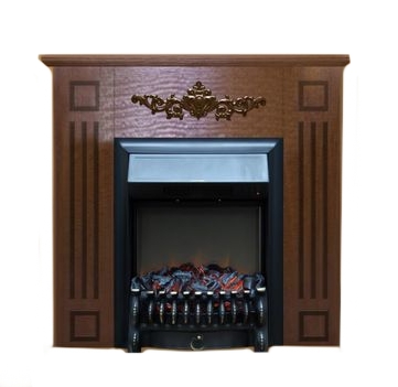 Каминокомплект Glenrich Лотос М Fobos black шоколад