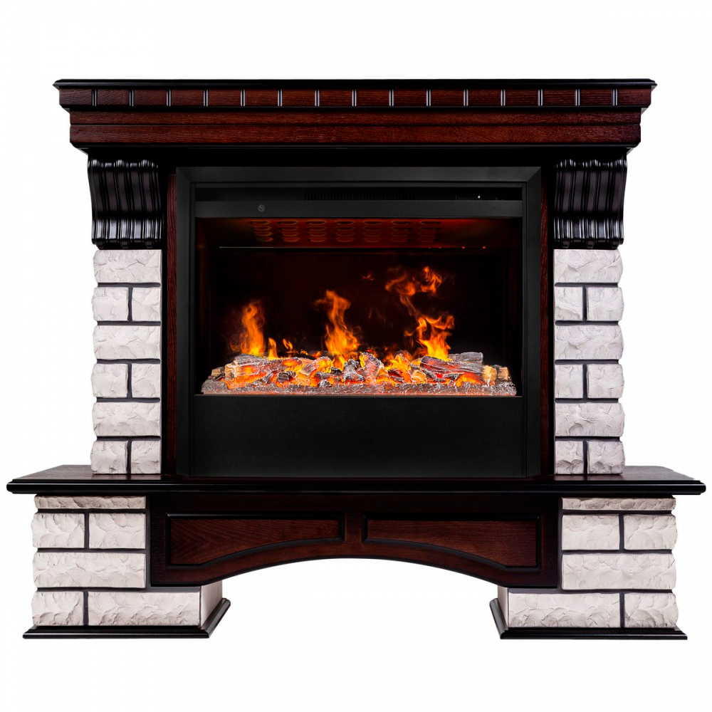 Электрокамин RealFlame  Country Rock 26 AO с очагом 3D Helios 26 SBG