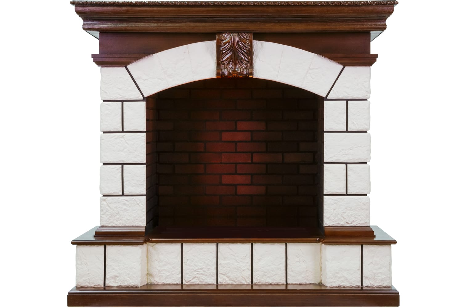 Каминокомплект Dimplex Tower - Темный дуб / Белый с очагом Cassette 600 NH