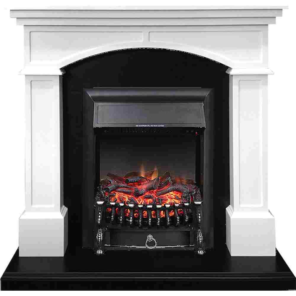 Каминокомплект Royal Flame  Langford - Белый с черным с очагом Fobos FX Black