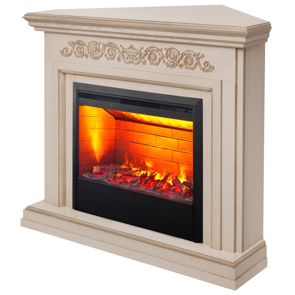 Электрокамин RealFlame  Leticia Corner 26 WT-619G с очагом 3D Helios 26