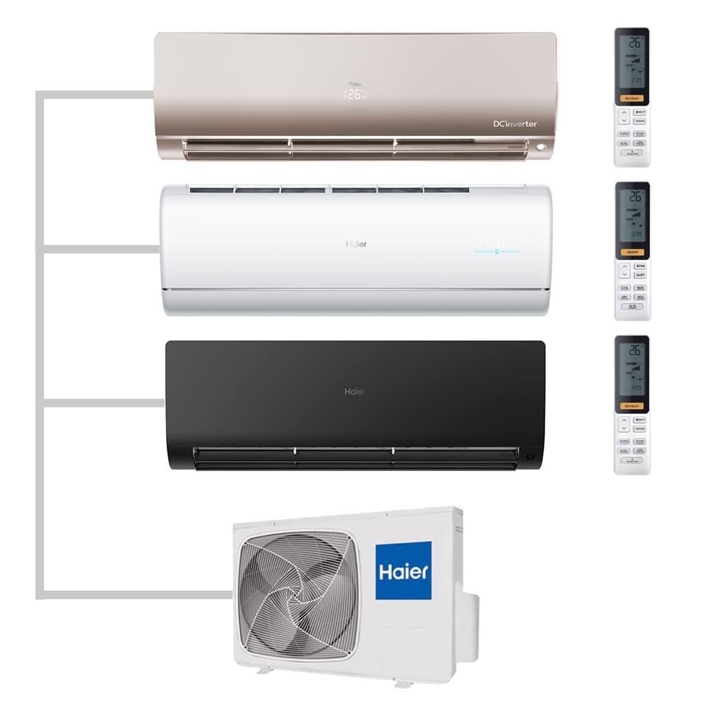 Мульти сплит-система настенная Haier AS25S2SJ2FA-W / AS35S2SF2FA-G / AS35S2SF2FA-B / 3U70S2SR5FA Inverter