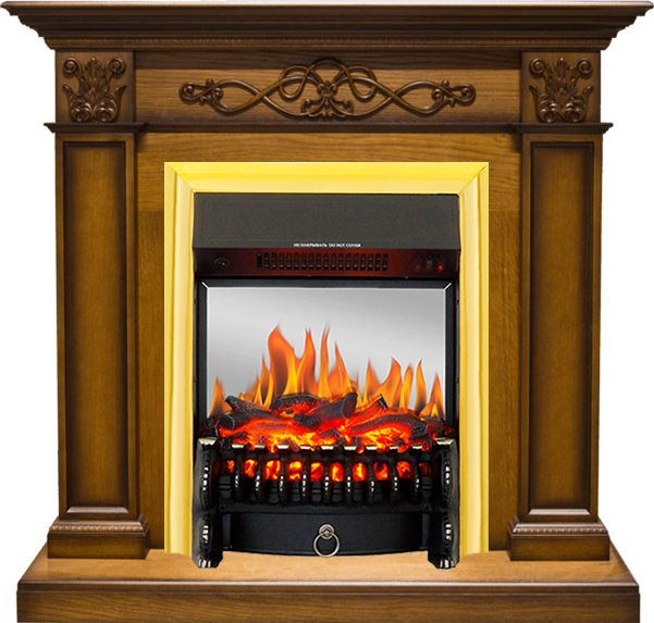 Каминокомплект Royal Flame  Verona - Дуб антик с очагом Fobos FX M Brass