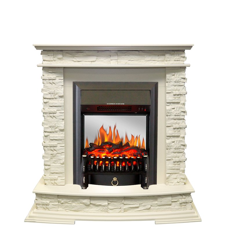 Каминокомплект Royal Flame  Luzern - Слоновая кость с очагом Fobos FX M Black