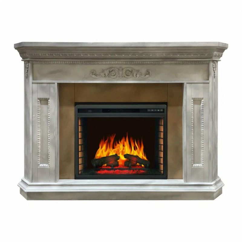Каминокомплект Glenrich Каролина Delux Vision 28 EF LED FX мрамор россо