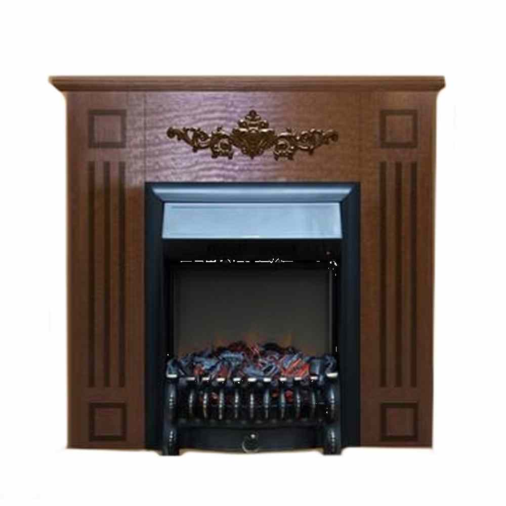 Каминокомплект Glenrich Лотос Fobos black шоколад