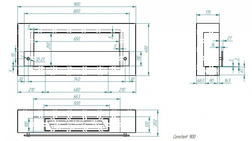 Биокамин напольный Zefire Constant 900 белый