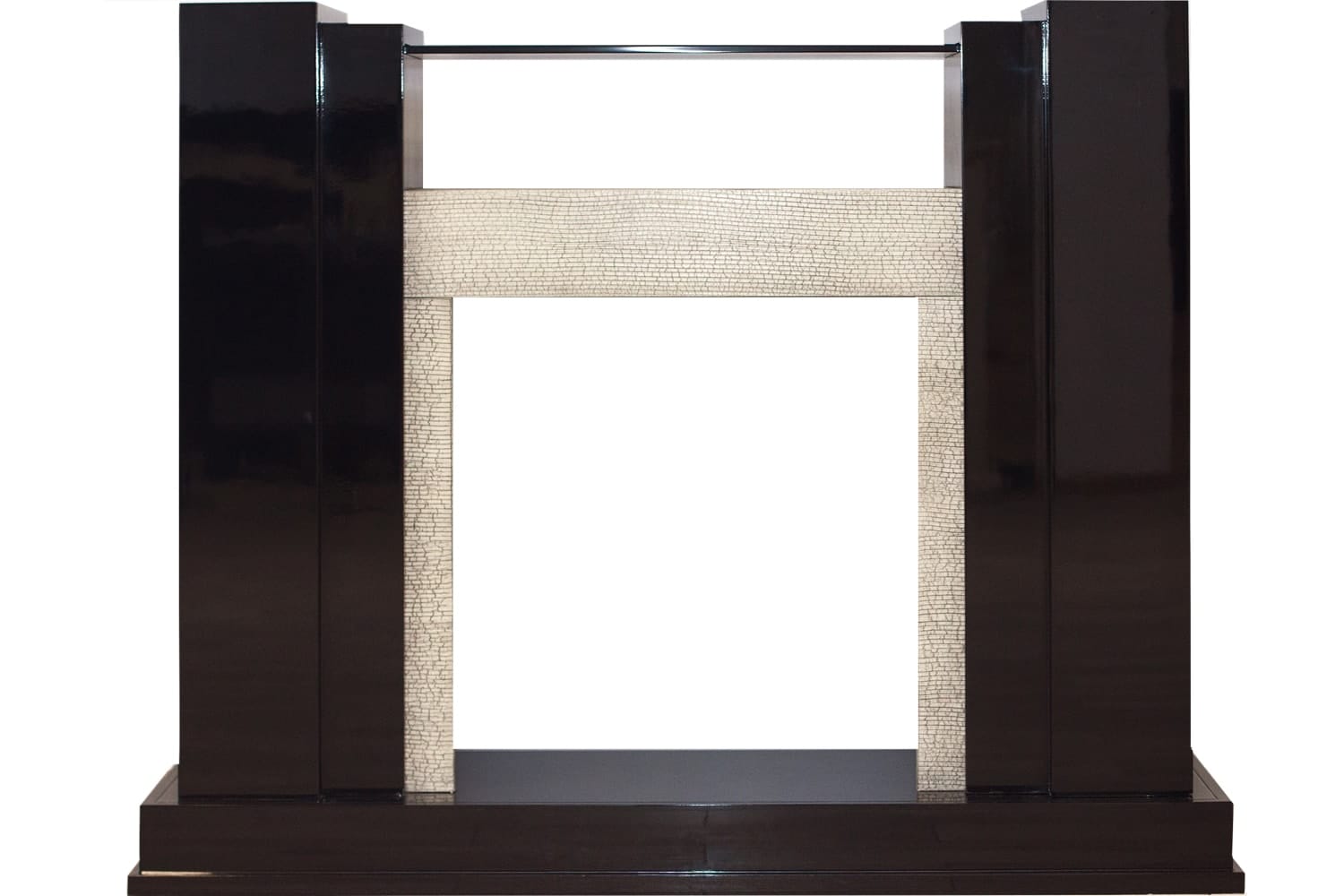 Каминокомплект Dimplex Rockwell - Черный лак, слоновая кость с очагом Albany