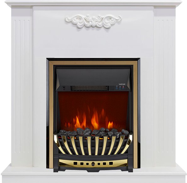 Каминокомплект Royal Flame  Lumsden - Белый дуб с очагом Aspen Gold
