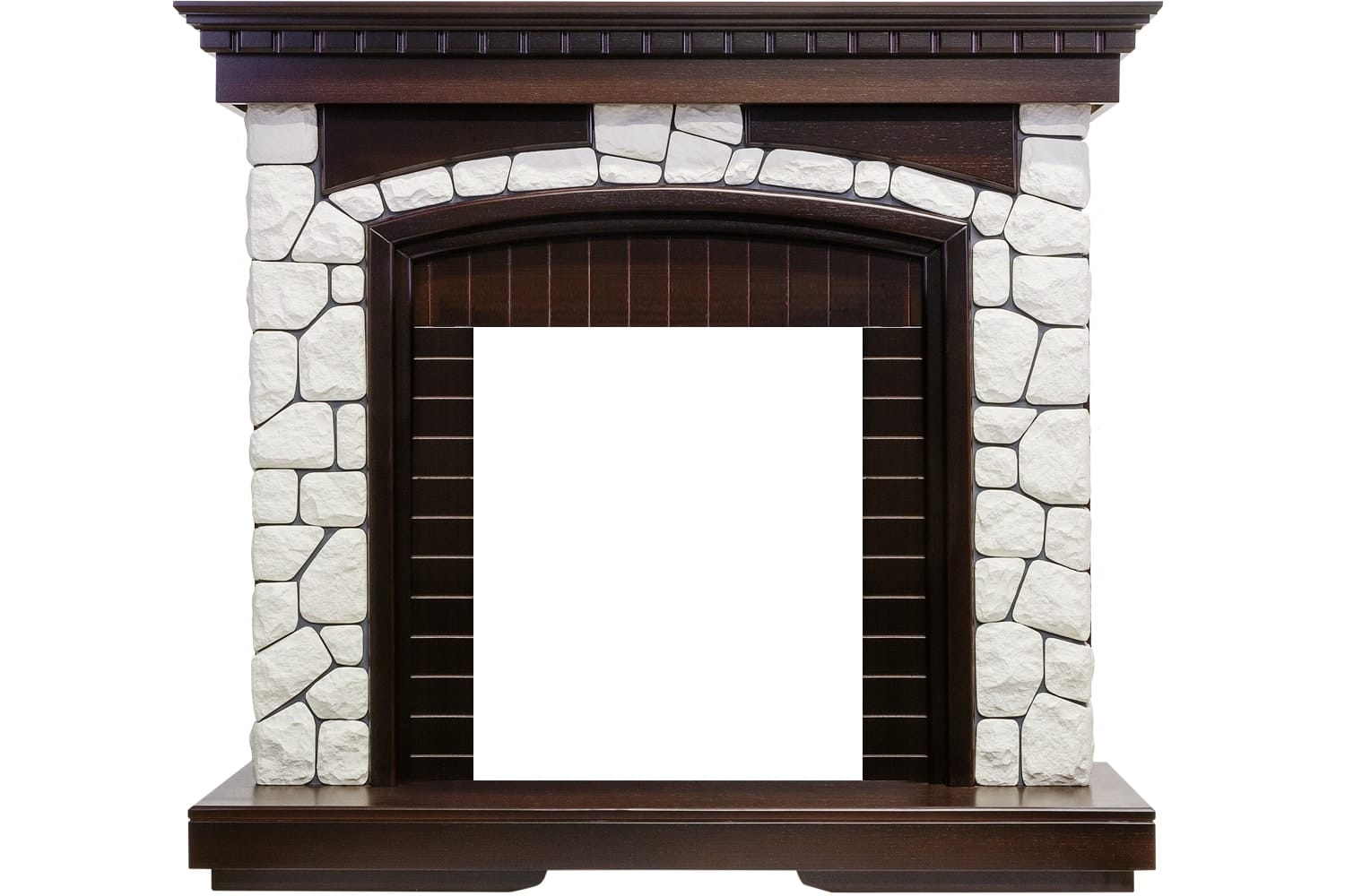 Портал Royal Flame  Glasgow - Темный дуб / Белый