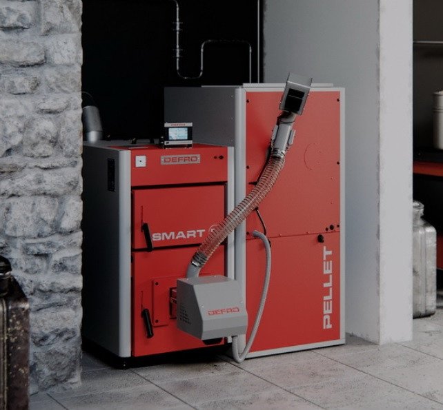 Напольный твердотопливный котел Defro Smart Ekopell 38
