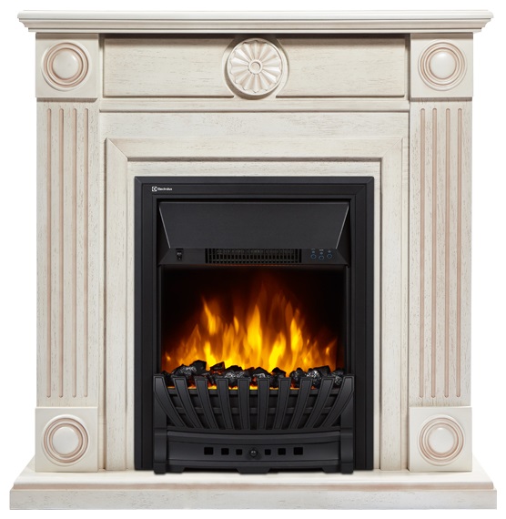 Каминокомплект Electrolux Frame Classic с очагом Classic EFP/P-1020LS шпон белёный дуб