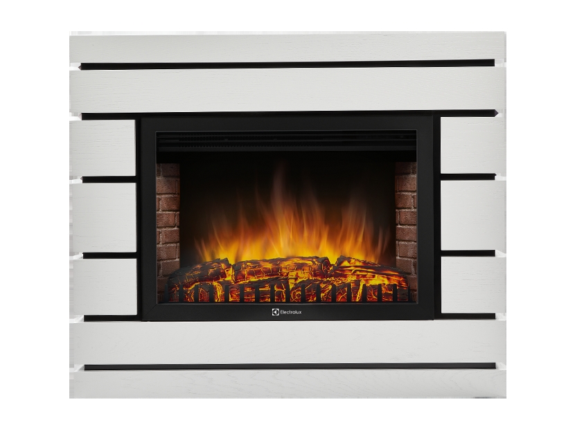 Каминокомплект Electrolux Moderno 30 с очагом EFP/P-3020LS шпон белый дуб