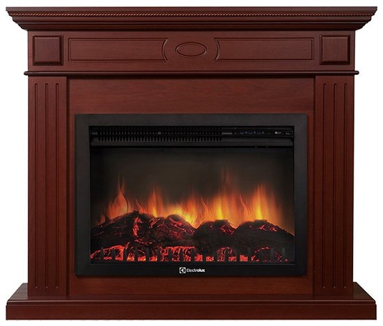 Каминокомплект Electrolux Bianco 30 с очагом EFP/P-3020LS шпон красное дерево