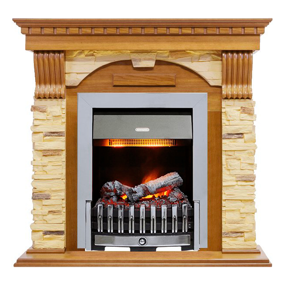 Каминокомплект Dimplex Dublin -  Дуб / Сланец с очагом Danville Chrome FB2