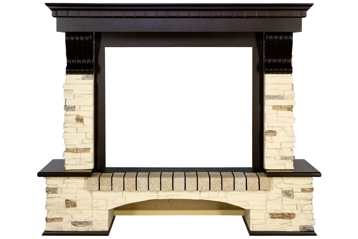 Каминокомплект Royal Flame  Pierre Luxe угловой - Сланец / Темный дуб с очагом Dioramic 25 LED FX