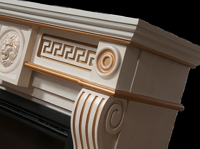 Портал Firelight Vittoriano 30 Белёный дуб с золотой патиной