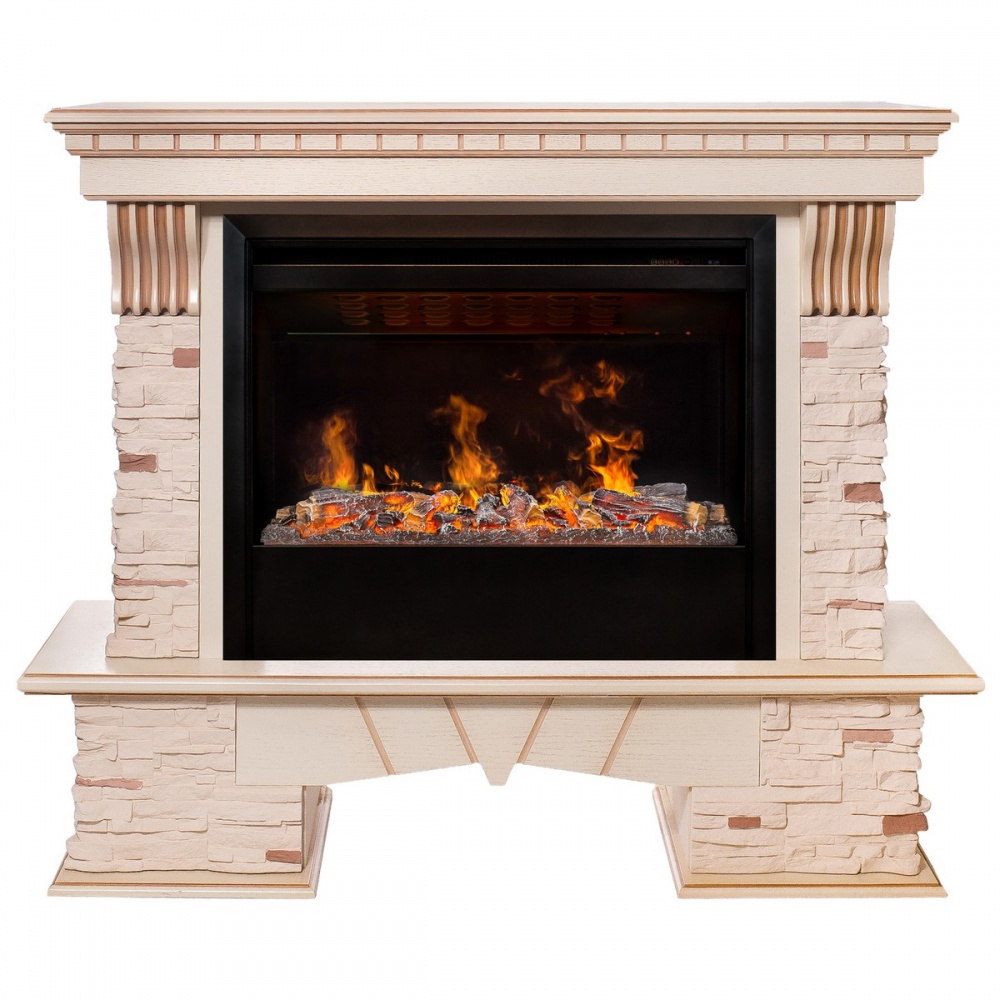 Электрокамин RealFlame  Sorento 25,5/26 WT с очагом 3D Helios 26 SBG