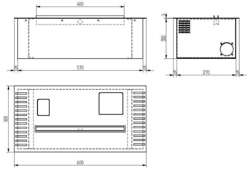 Биокамин автоматический Zefire Automatic 600 серебристый