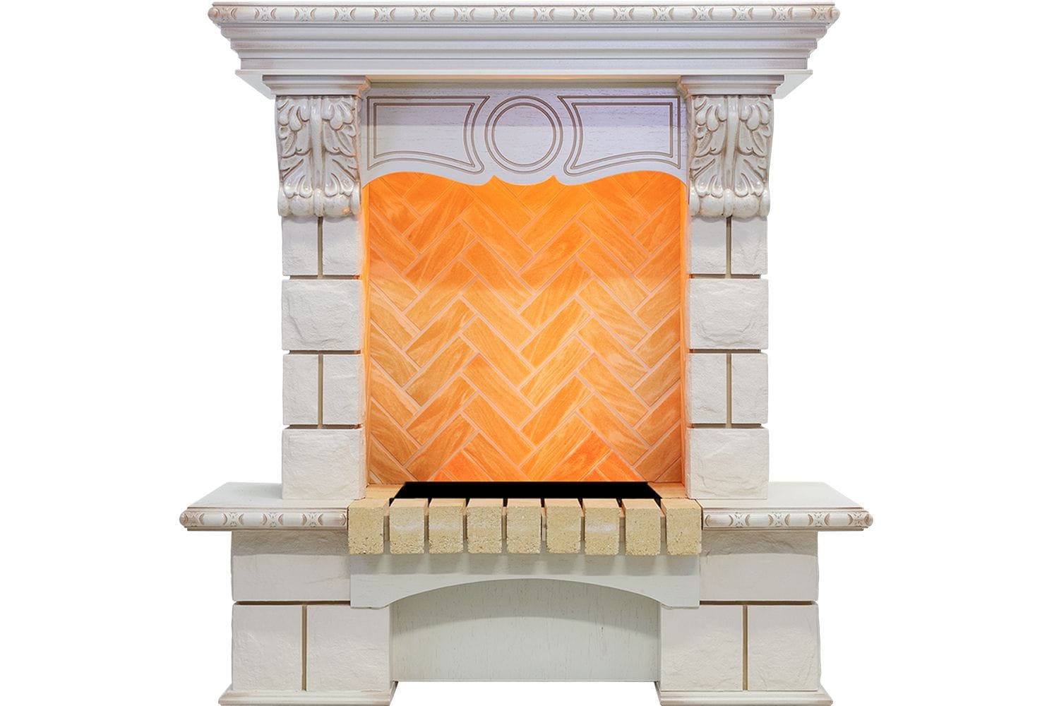 Портал Dimplex Pierre Luxe - Слоновая кость / Шампань (Высота 975мм)